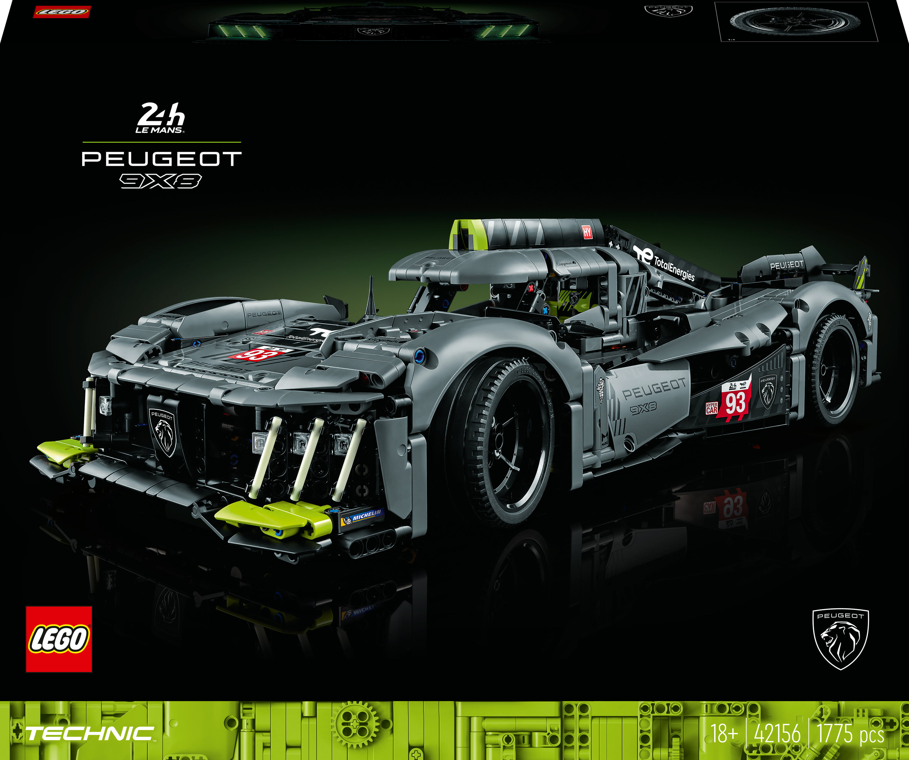 LEGO Technic 42156 Peugeot 9x8 Le Mans Hybride Hypercar