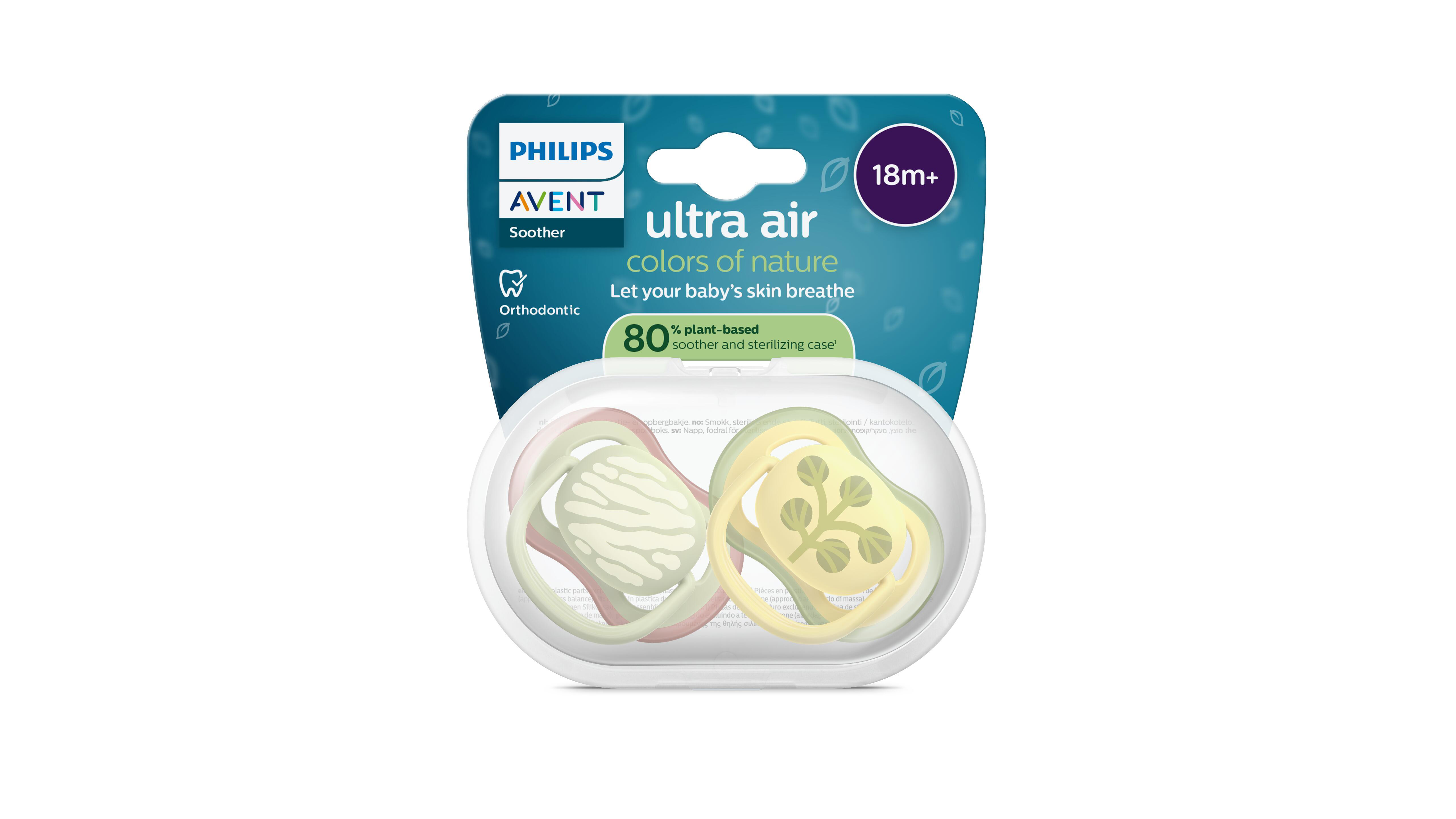 Philips Avent Fopspeen Ultra Air Munt-Ivoor Design +18 Maand - 2 stuks