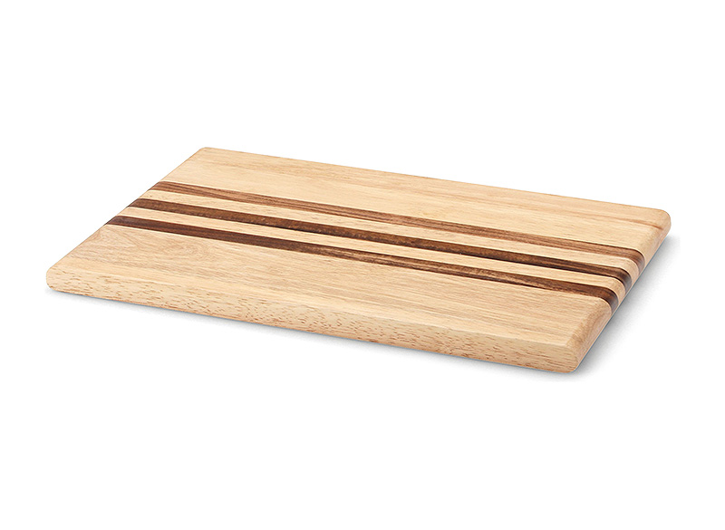 Continenta Snijplank met 3 Stroken 36x23 cm - Rubberhout