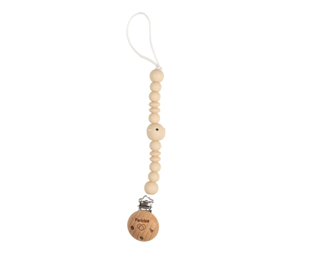 Pericles Fopspeenketting Vogel Ecru