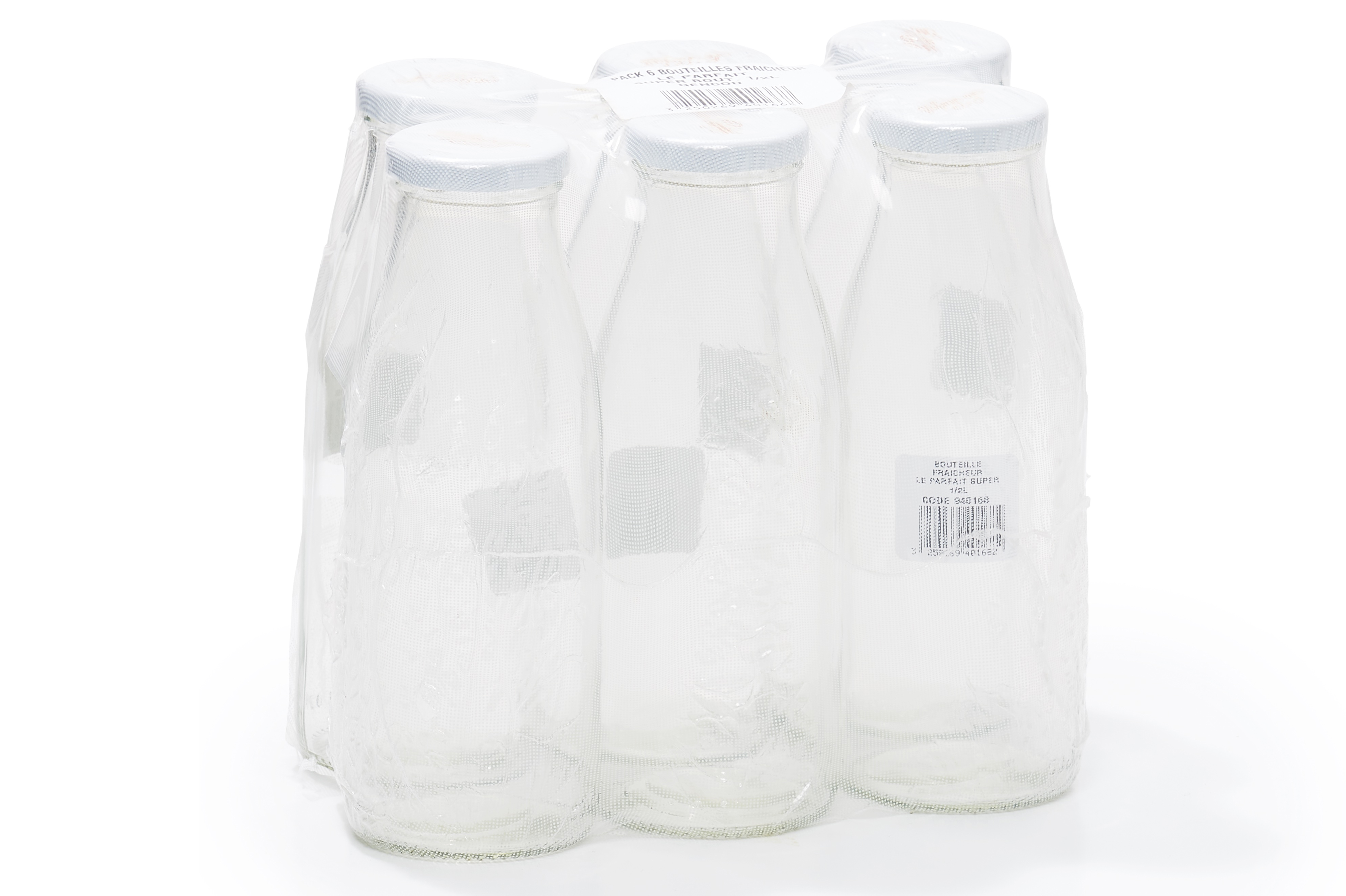 Le Parfait Fles 500ml met Deksel 48mm set 6 stuks - 7x19 cm