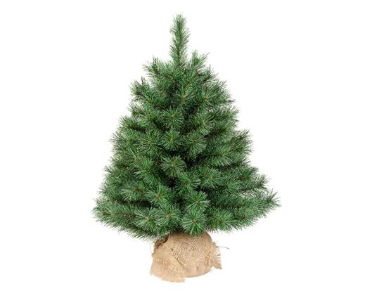 Kerstboom Malmo Green Frosted 60x41 cm - 111 Tips - in Jutezak - Harde Naald - Everlands