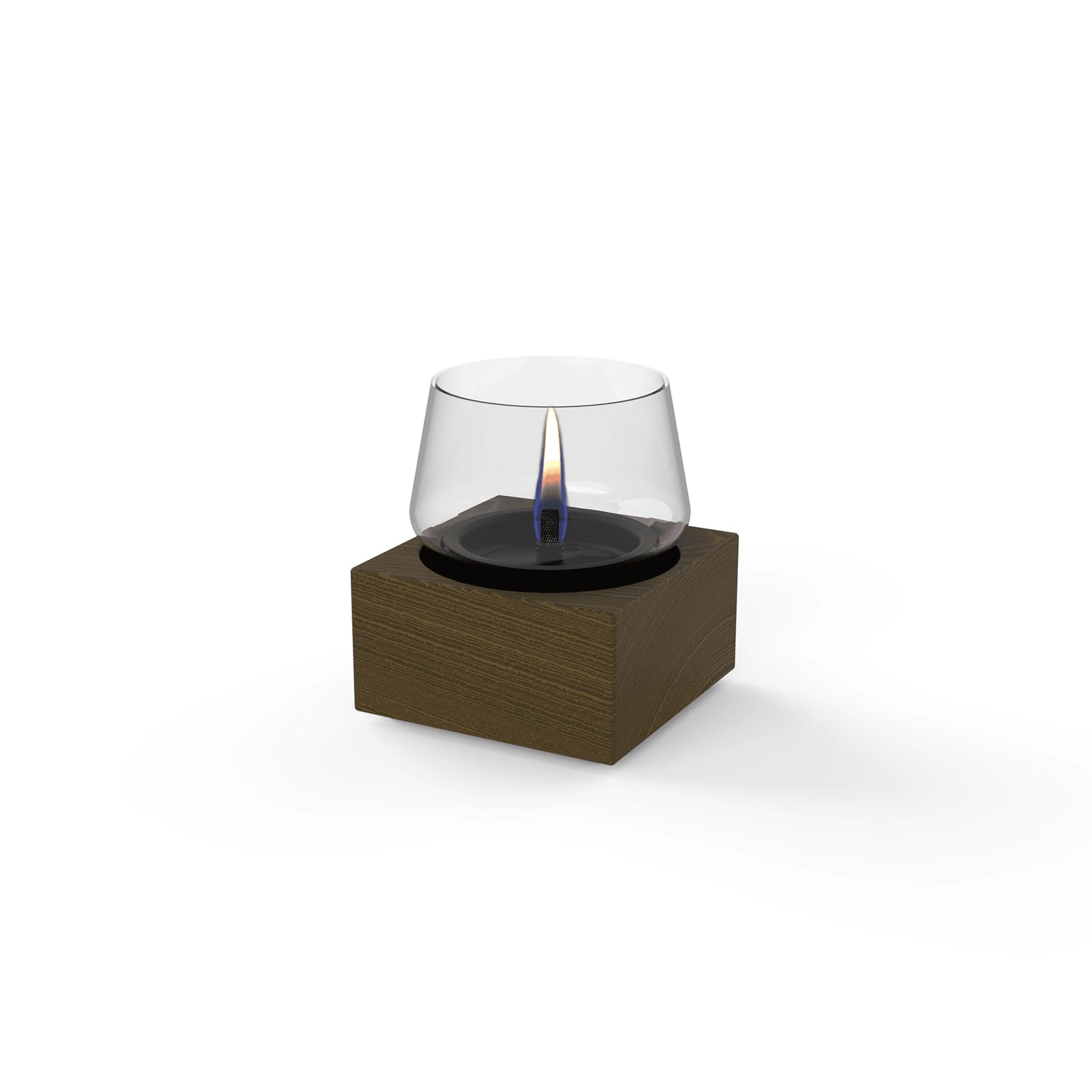 Tenderflame Oliekaars Poppy 14 Zwart 300ml - Eikenhout - 8 Branduren - 14x14.3 cm