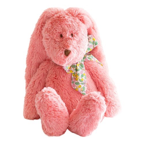 Dimpel Knuffel Flo Musical Konijn Framboos Roze 18x30 cm