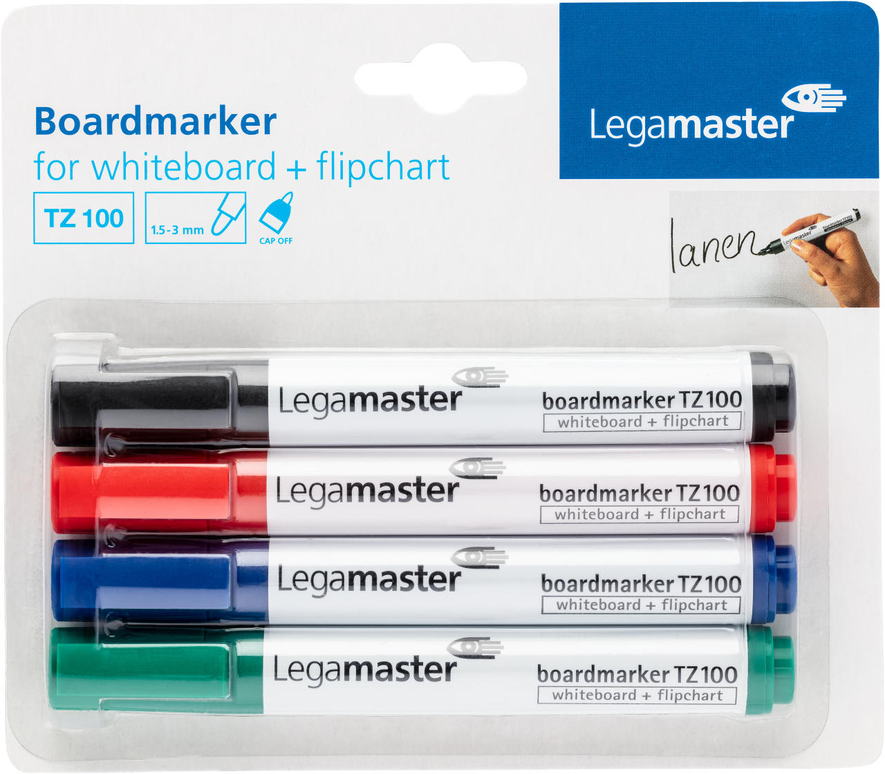 Legamaster Boardmarker TZ100 4 stuks assorti - Whiteboard/Flipchart
