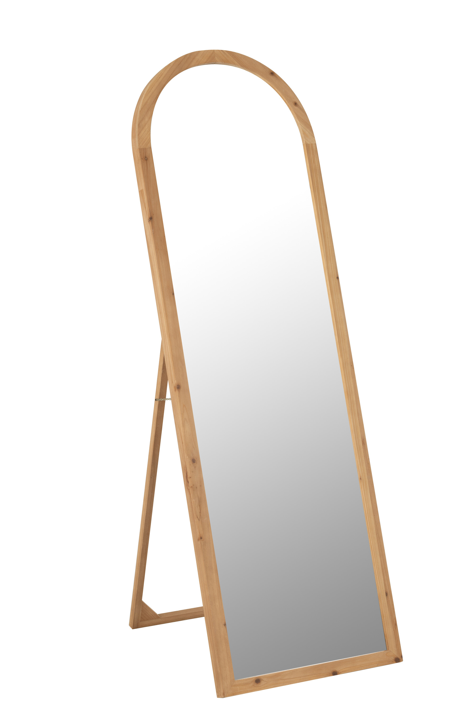 J-Line Spiegel Naturel met Voet 52x162 cm - Sparhout