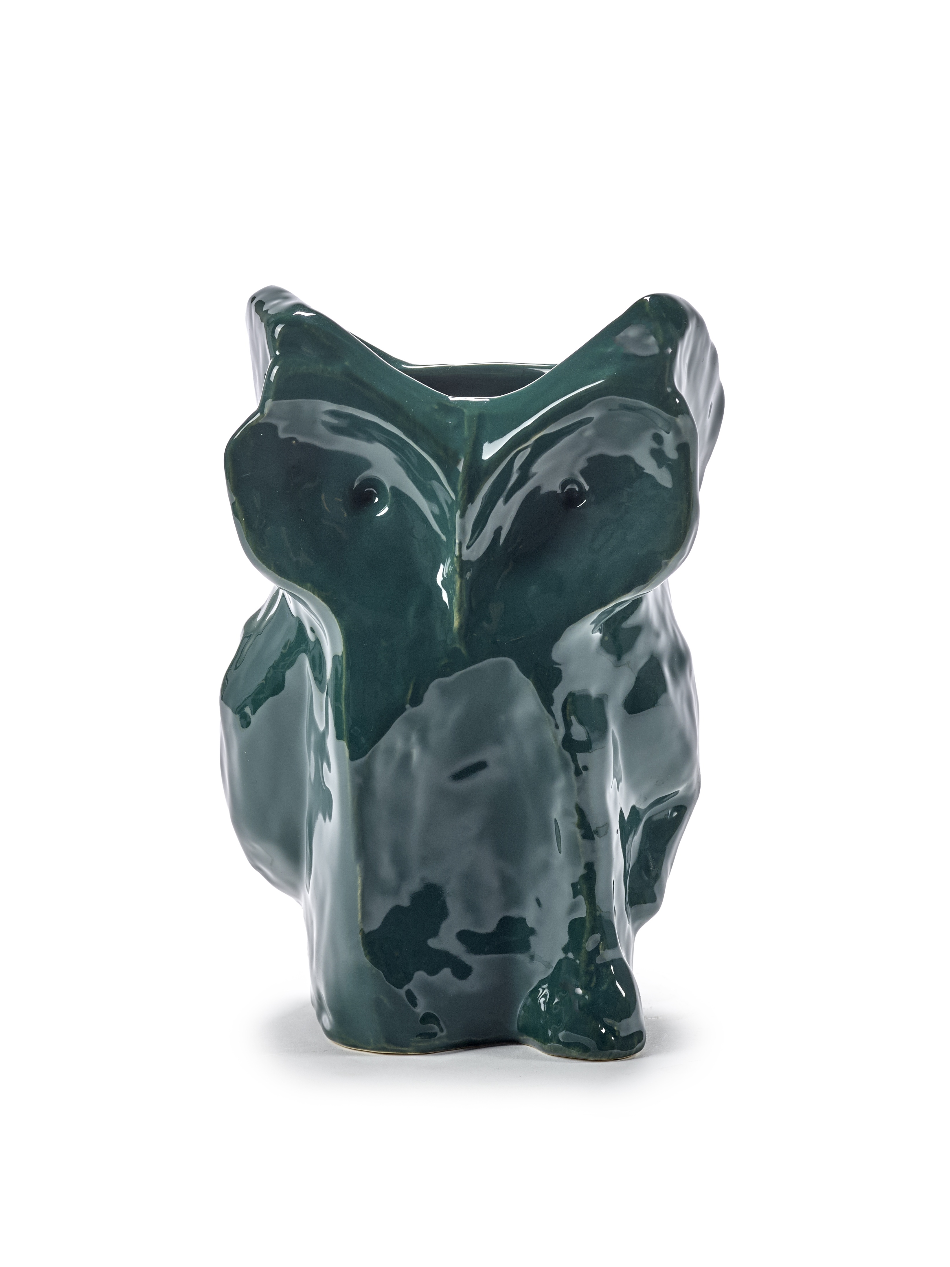 Serax Vaas Owl After Midnight Dark Green S 16.5x15.5x23 cm - by Marni