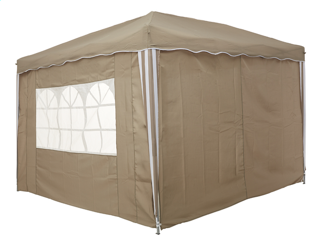 Zijwanden voor Partytent Easy Up Taupe 1x met + 1x zonder Venster