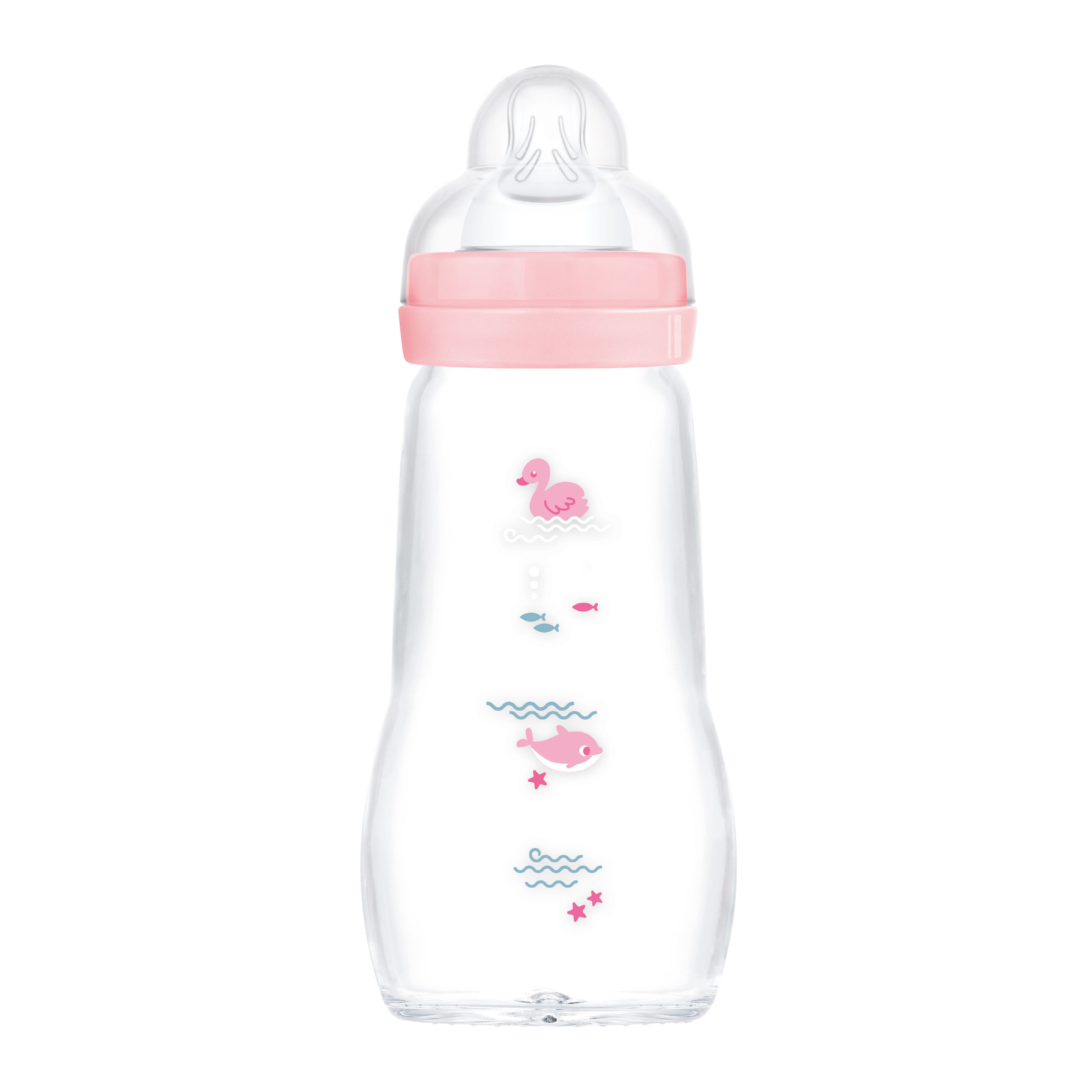 Mam Zuigfles Feel Good Glas Pink 260 ml