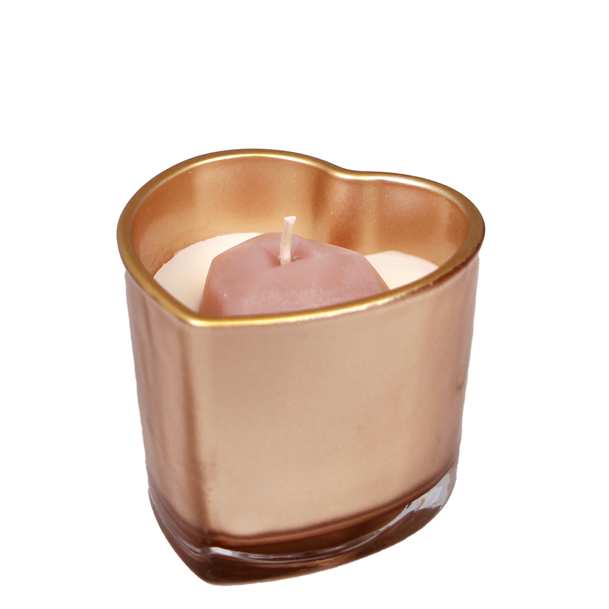 My Flame Geurkaars Jij Bent Goud Waard 7x6 cm - Hartvorm - Bio Sojawas - Silky Tonka - 20 Branduren