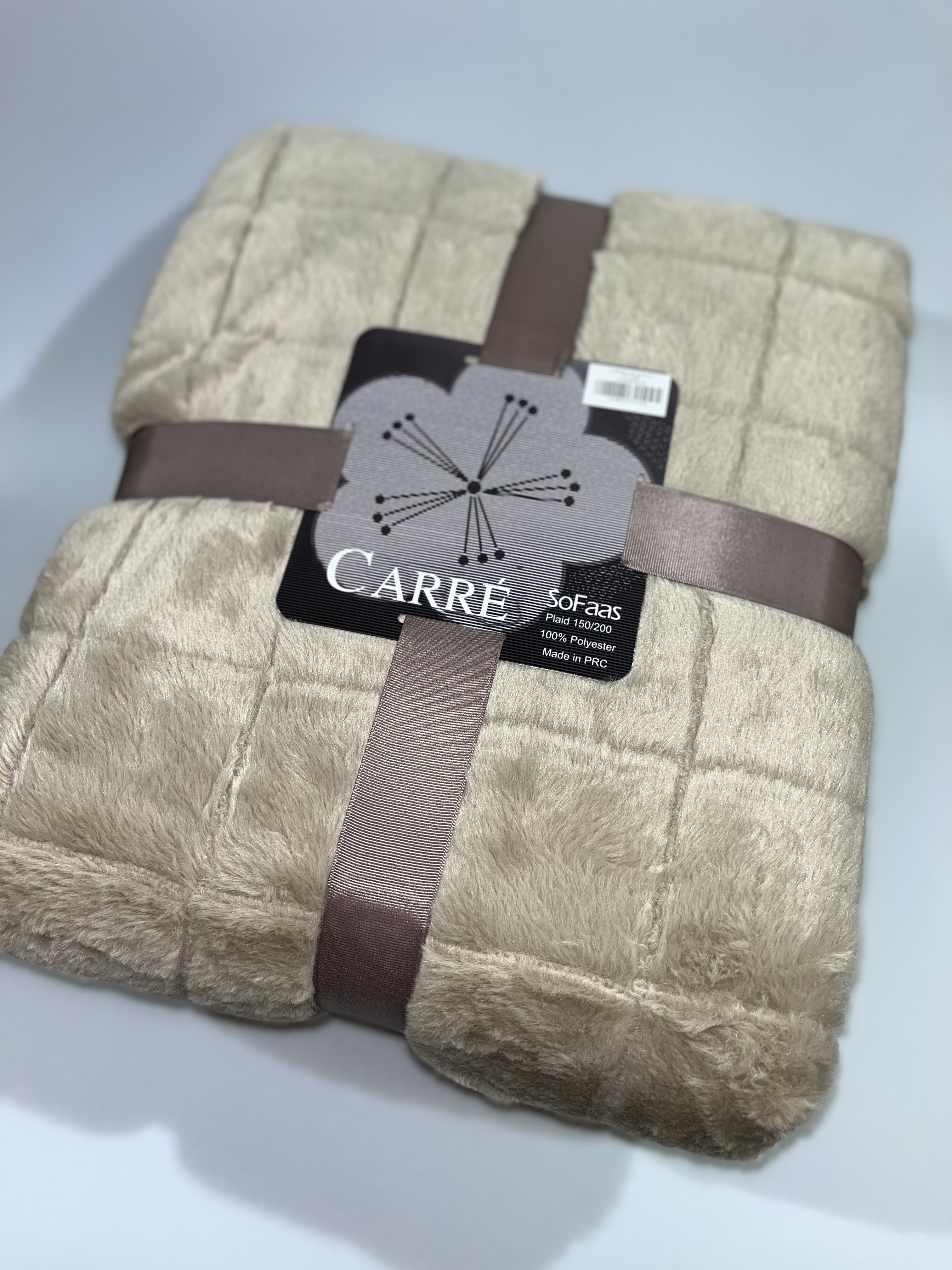 Plaid Carre Beige 150x200 cm