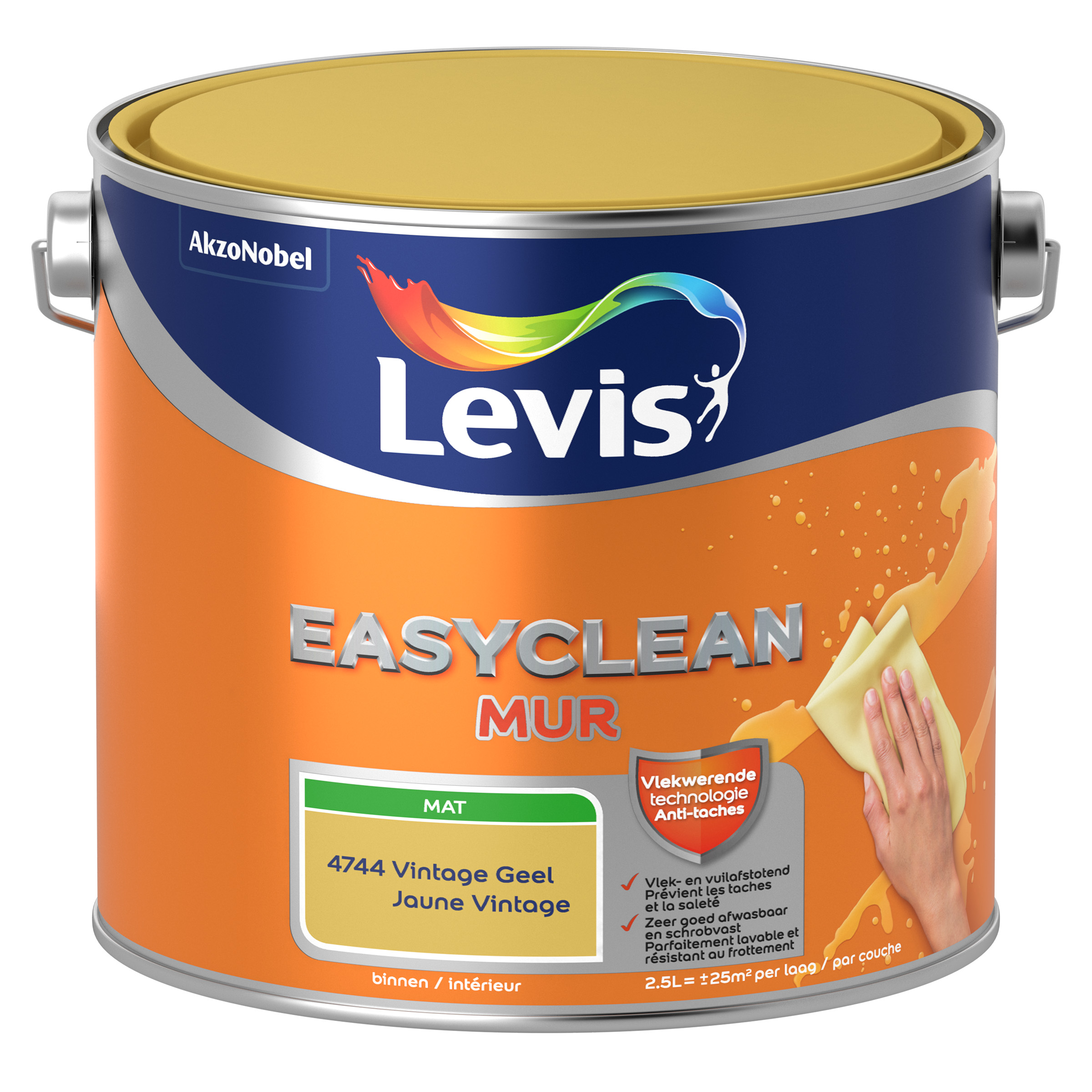 Levis Easyclean Mur Mat Vintage Geel 2.5 l