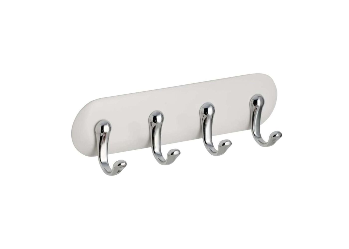 iDesign Sleutelrek Affixx met 4 Haakjes - 15x4.6x3 cm