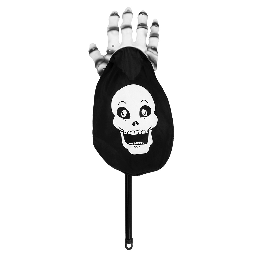 Zakje Trick or Treat Skull 20x26 cm - Zwart