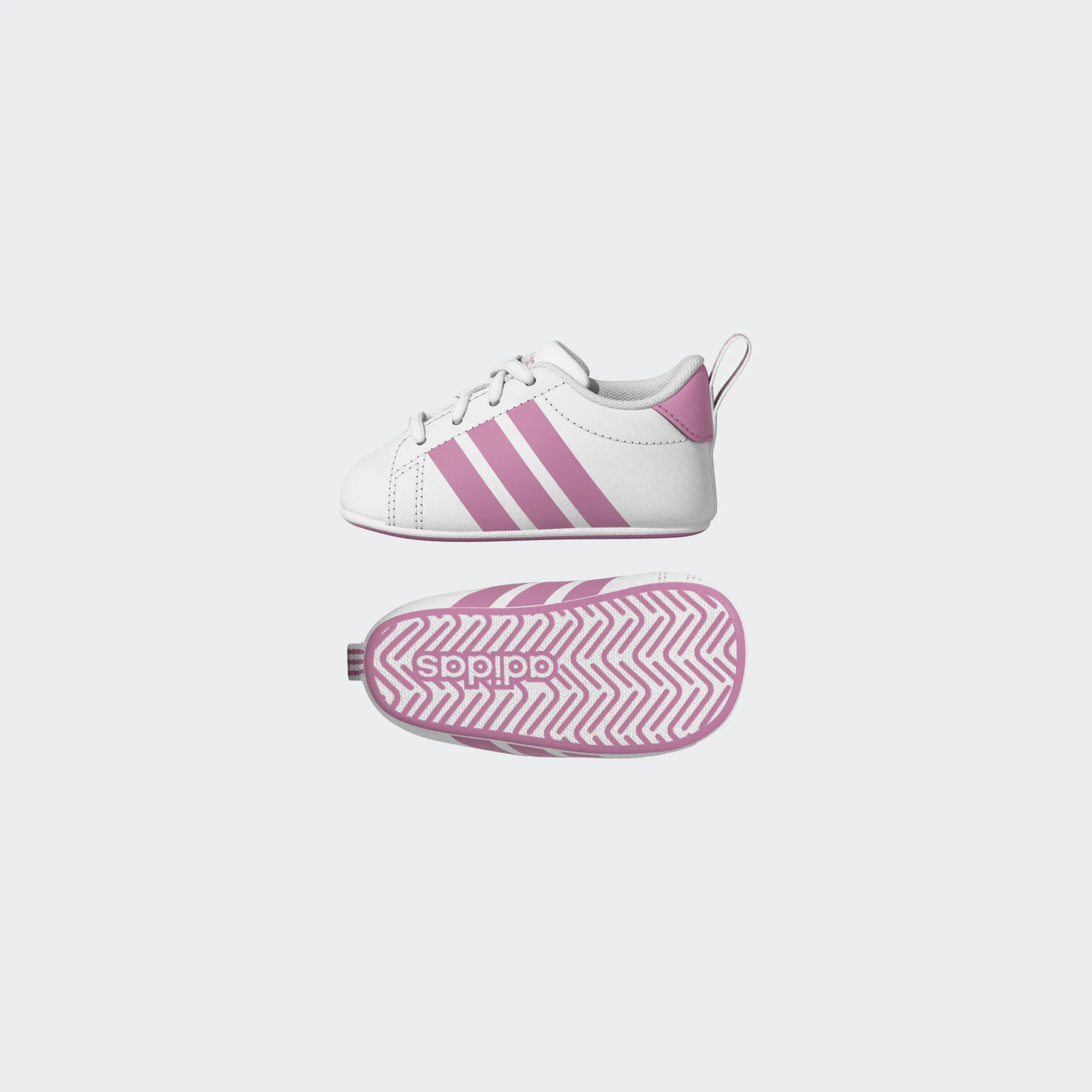 Adidas Parkschoen Baby Grand Court Crib White Pink