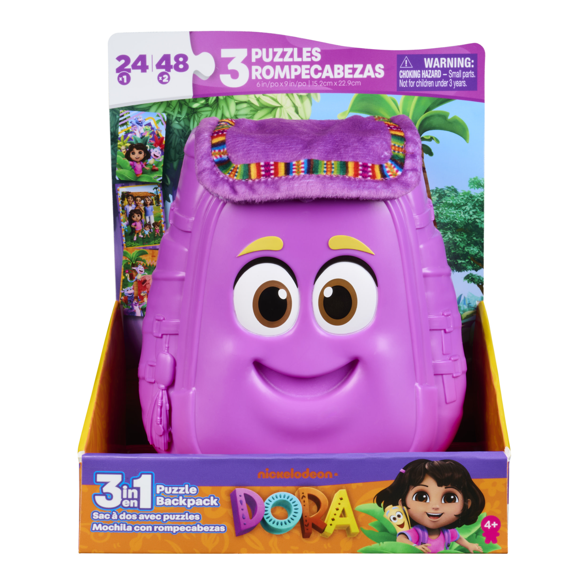 Dora - 3 pack puzzel in rugzak