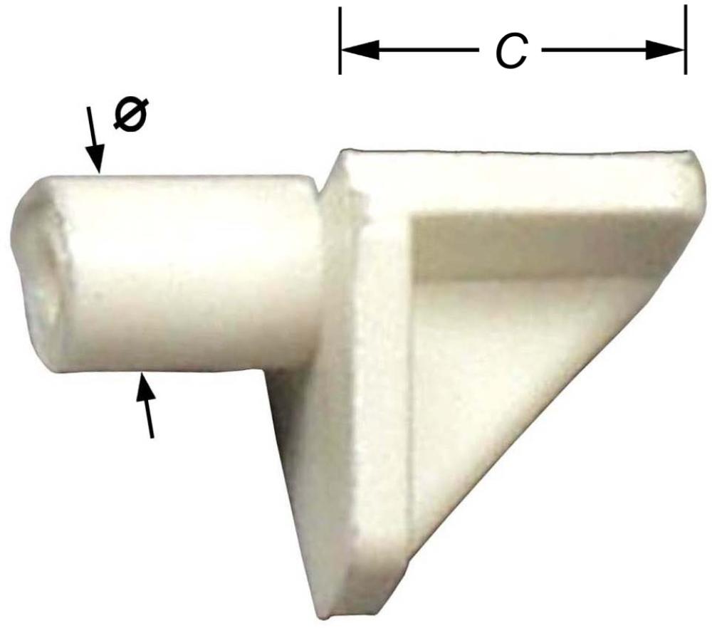 Pacostar Insteekschapdragertjes met hoek 6 mm