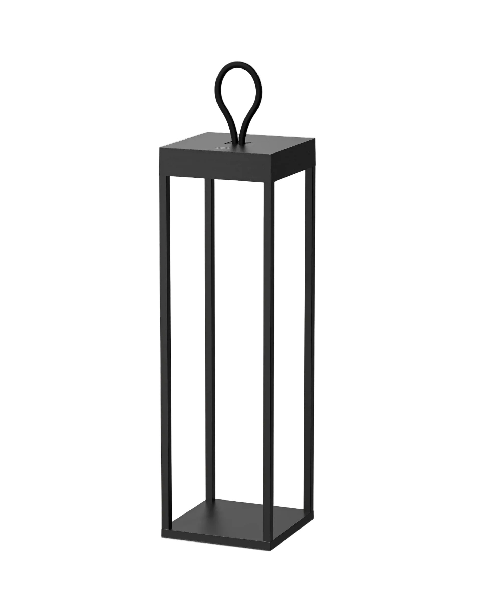 Qoozii Lantaarn Bali Black 15x15x50 cm - Warm Licht - Dimbaar - Oplaadbaar via USB-C (incl.) - voor Binnen en Buiten