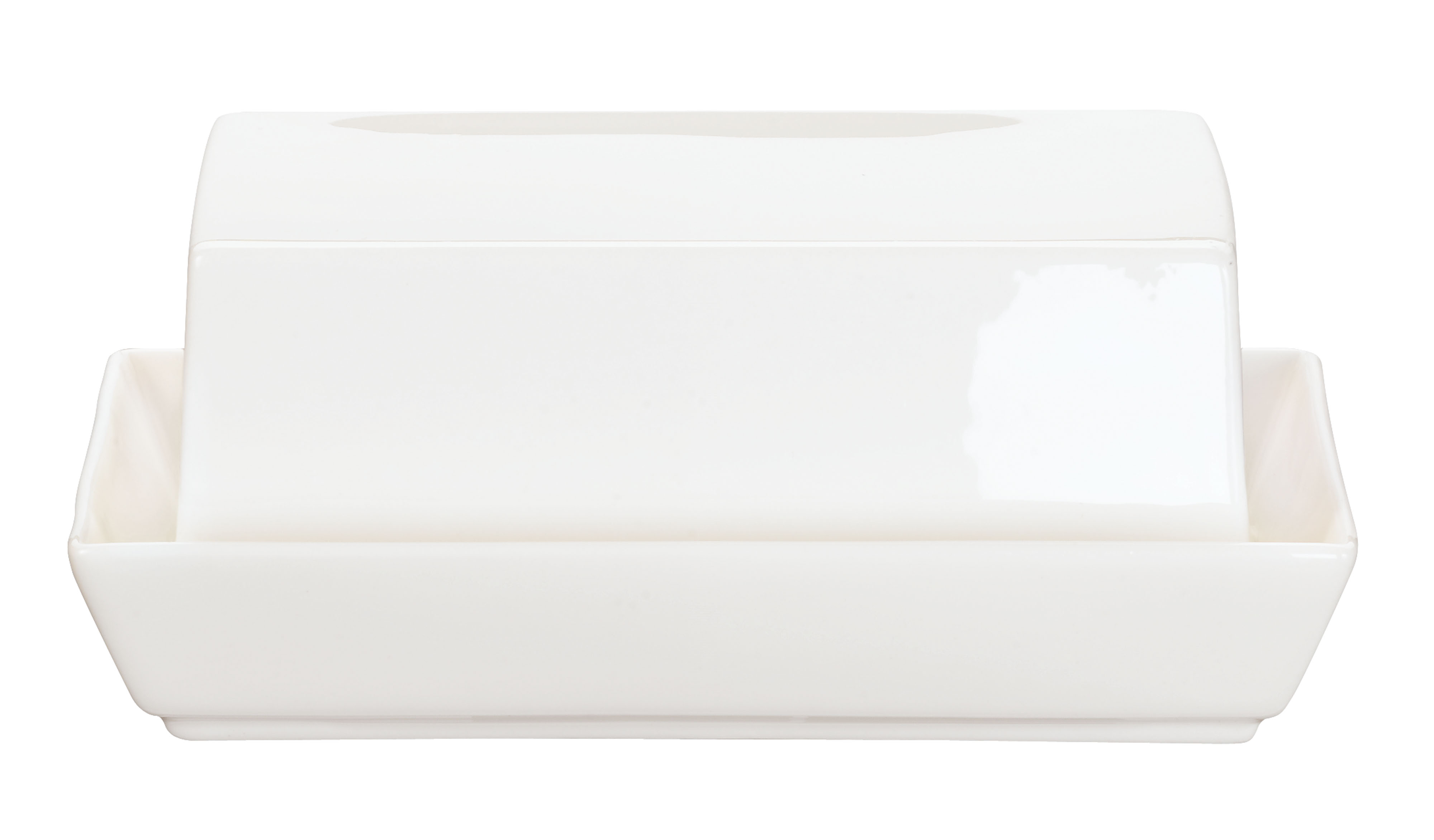 ASA Boterschaal A Table White 15.7x12.8 cm - Fine Bone China - met Deksel