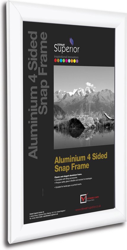 Seco Kliklijst Aluminium Frame 25mm - Wit - A3