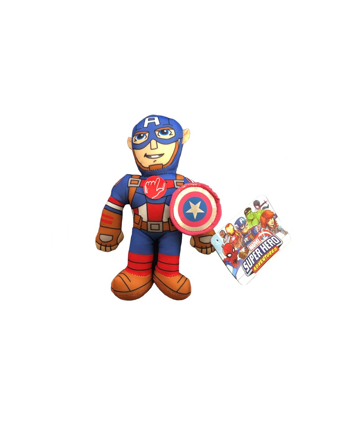 Lil' Bods Captain America 38 cm Knuffel met Geluid