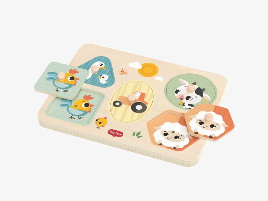 Tiny Love Puzzel Baby Hout Farmers Funday