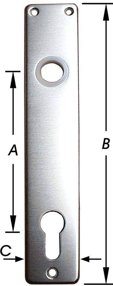 Pacostar Deurkrukschild Profielcilinder Aluminium Natuurzilver 90x210 mm 2 stuks