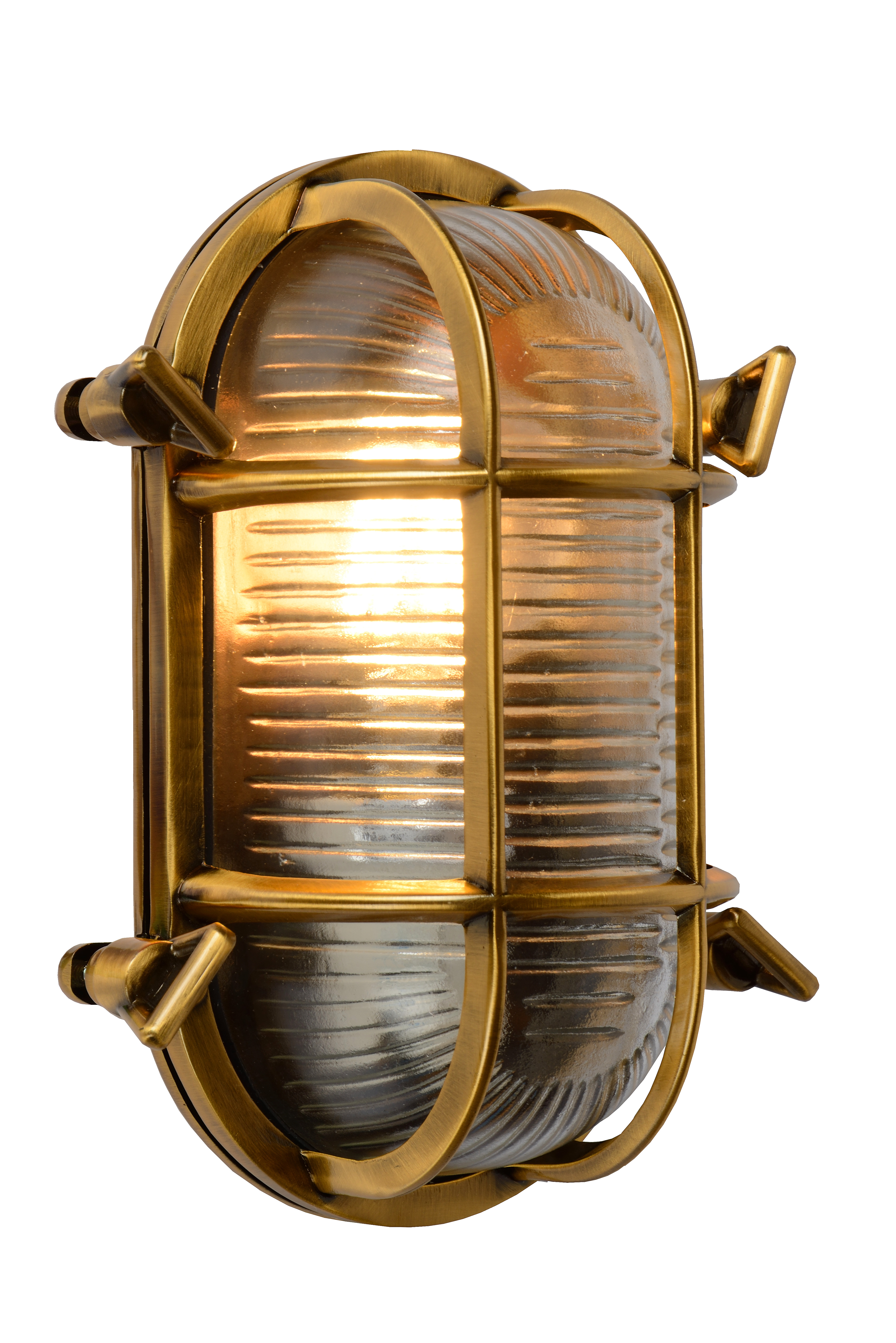 Lucide Dudley Wandlamp Mat Goud IP65 Buitenverlichting - E27 socket - Ovaal