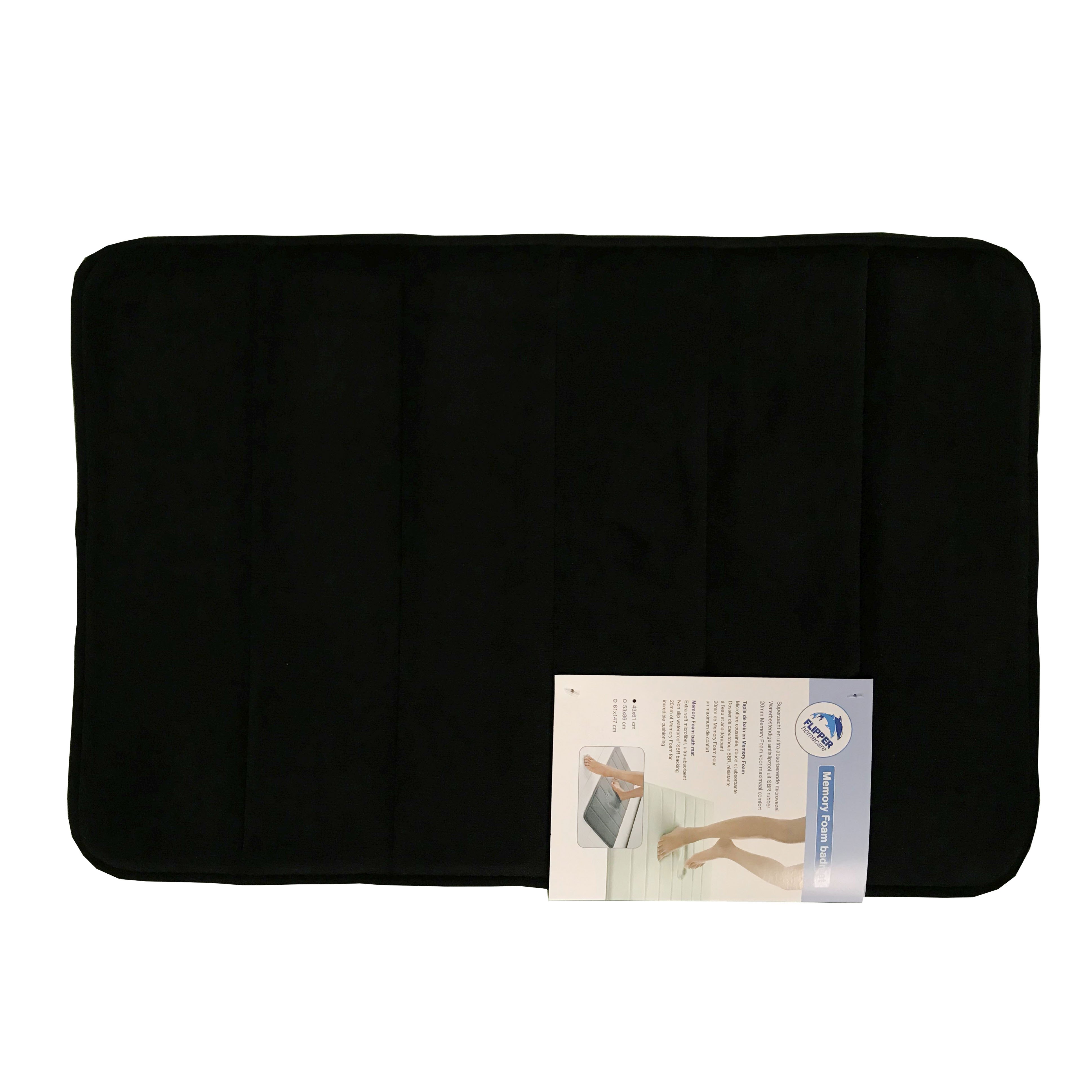 Flipper Badmat Comfort Zwart 43x61 cm - Microvezel