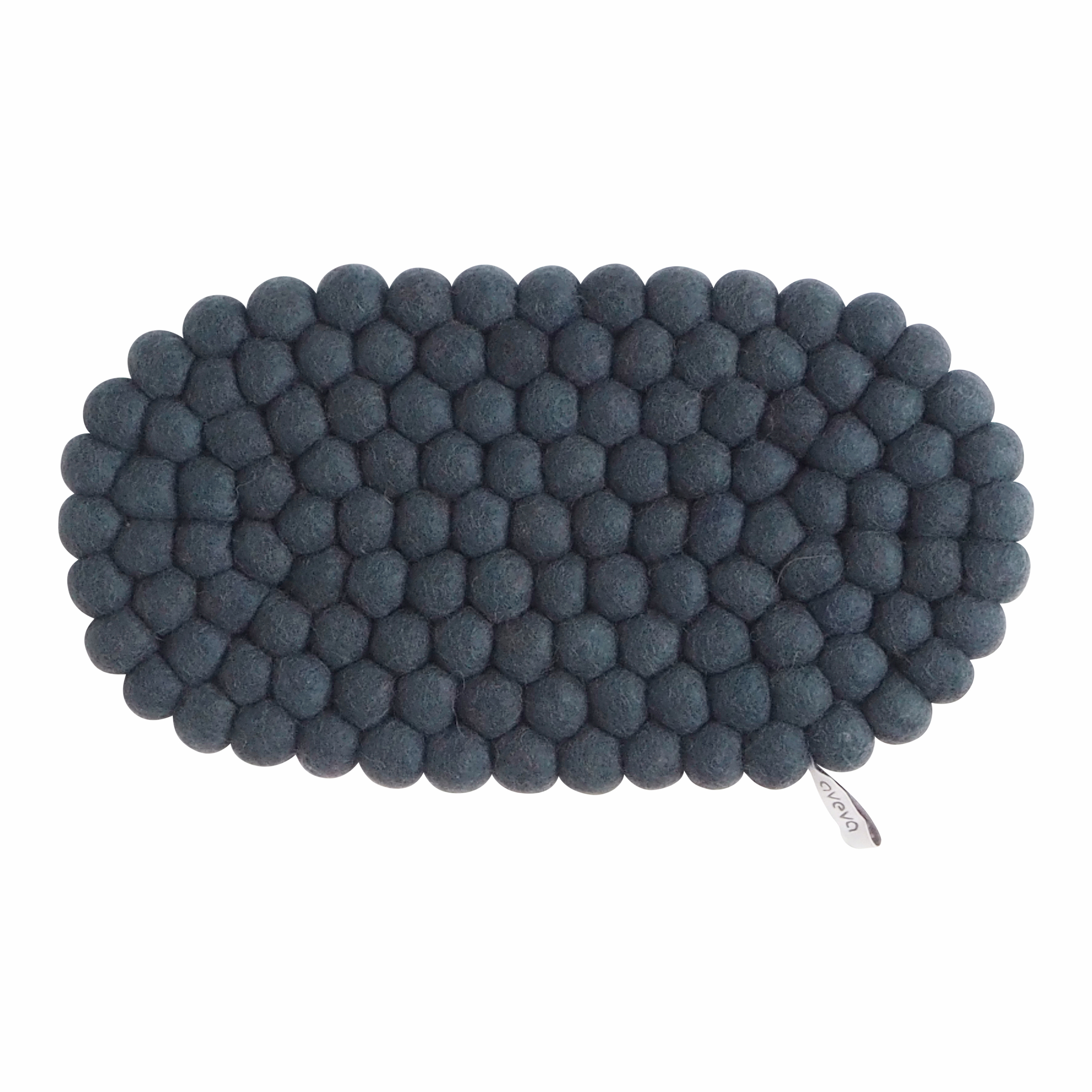 Aveva Potonderzetter Dark Grey 33x18 cm Ovaal - Wol