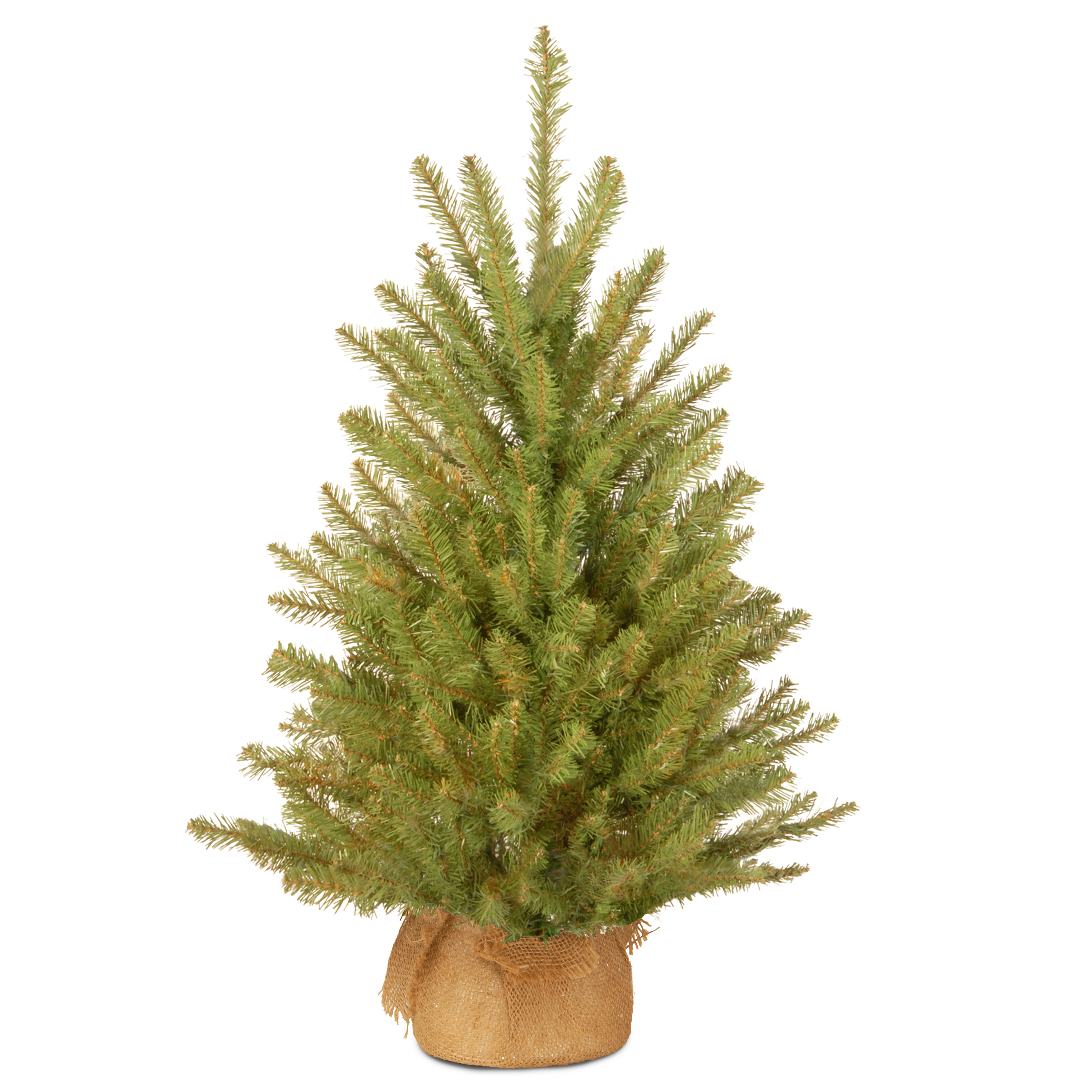 Kerstboom Dunhill 91x51cm - 136 Tips - PVC - in Jute Zak
