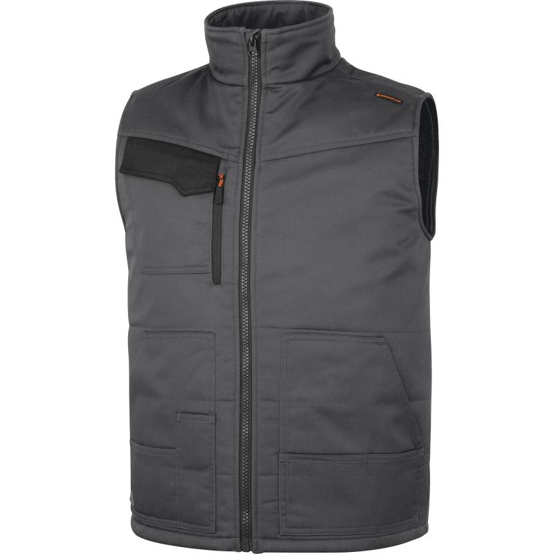 Delta Plus Bodywarmer Katoen-Polyester grijs-oranje - medium