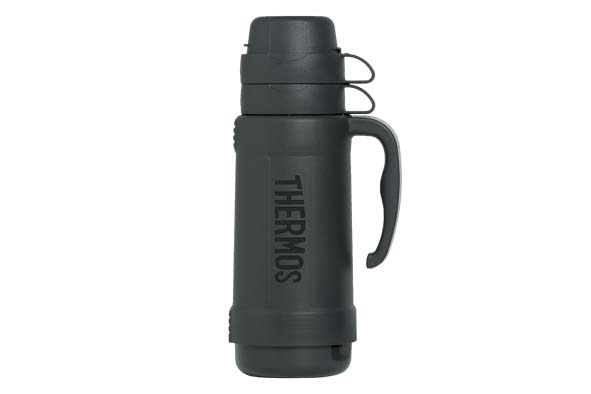 Thermos Isoleerfles Eclipse 1.8l Donkergrijs - met Glazen Binnenfles - met 2 Tassen