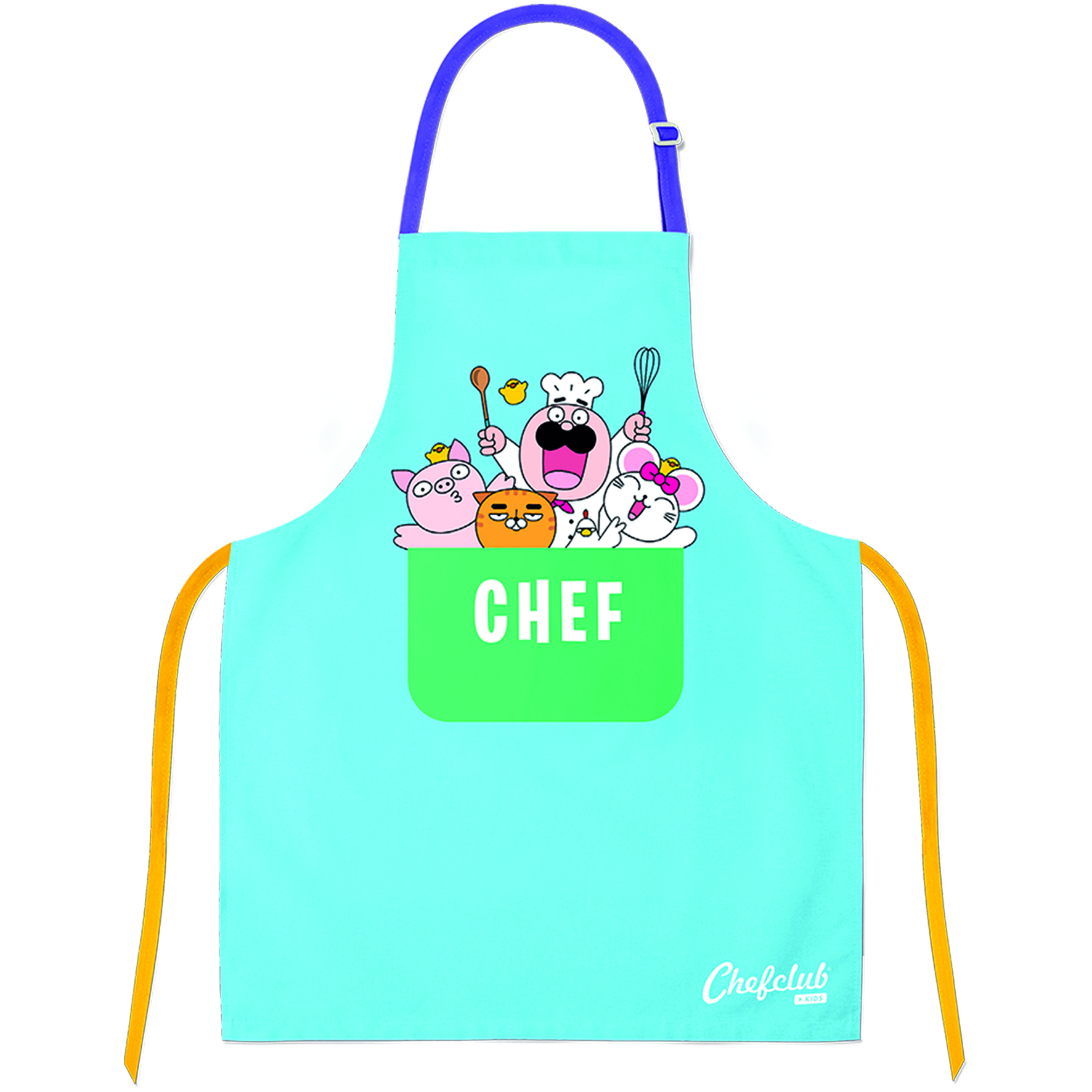 Chefclub Keukenschort Kids Blauw