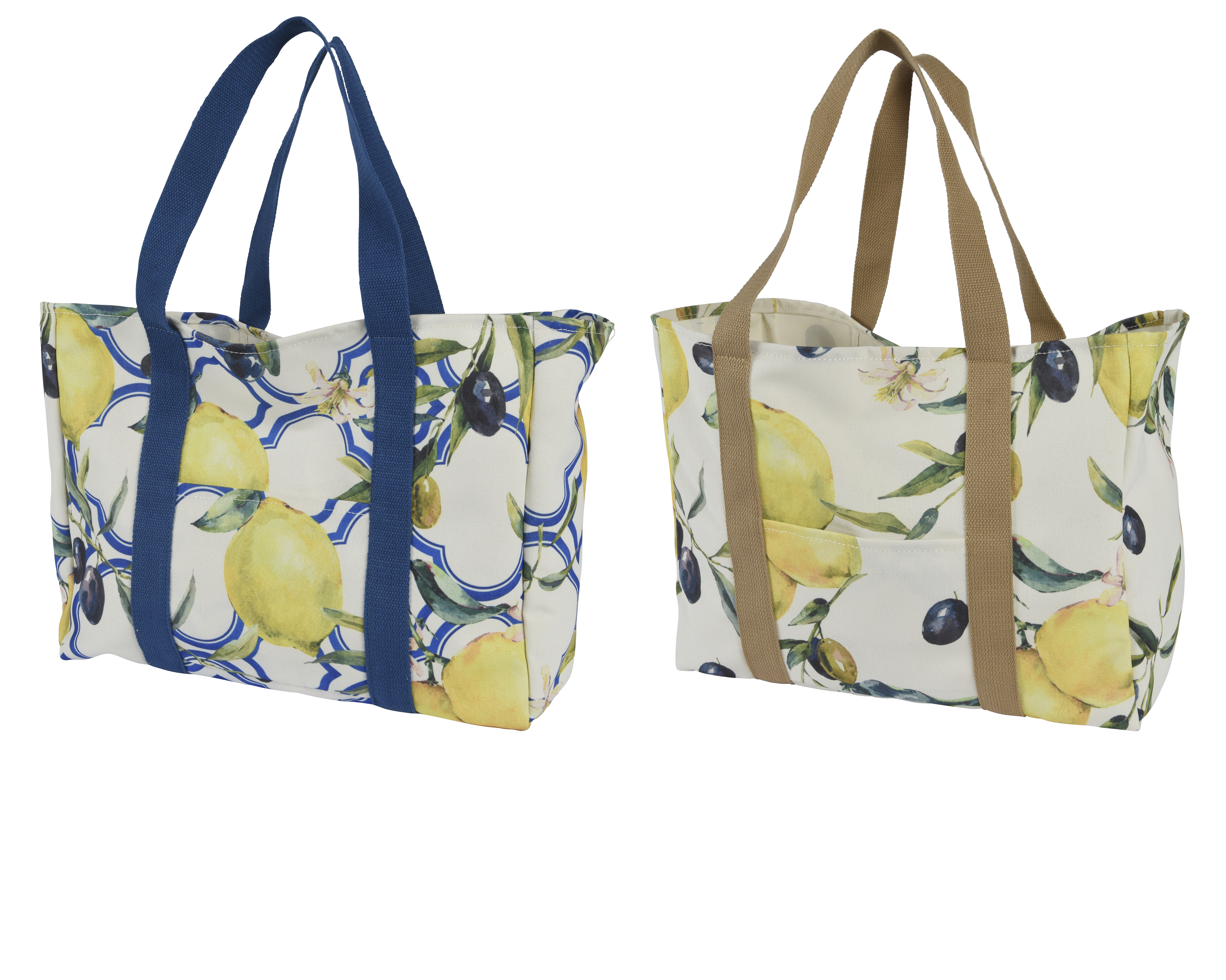 Boodschappentas met Print 44x12x30 cm - 2 Designs - assorti