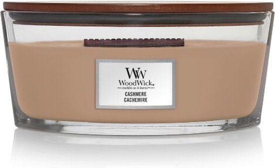 Woodwick Kaars Cashmere Ellipse - 19x12x9.2 cm - 50 Branduren