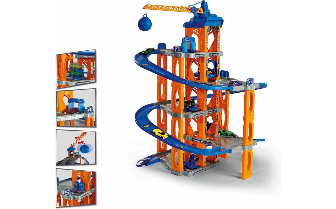 Majorette Parkeergarage 5 Verdiepen met 5 Auto's, Motor Lift Center
