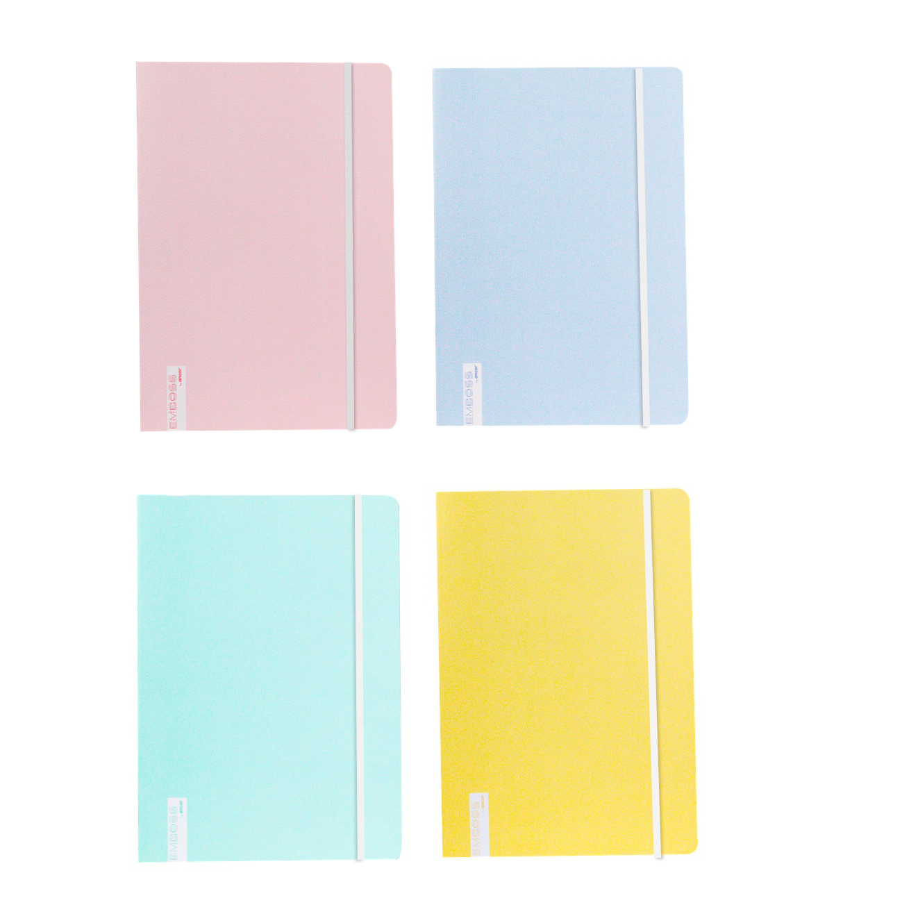 Notitieboek Emboss Soft Colours 192 pag - 13x21 cm