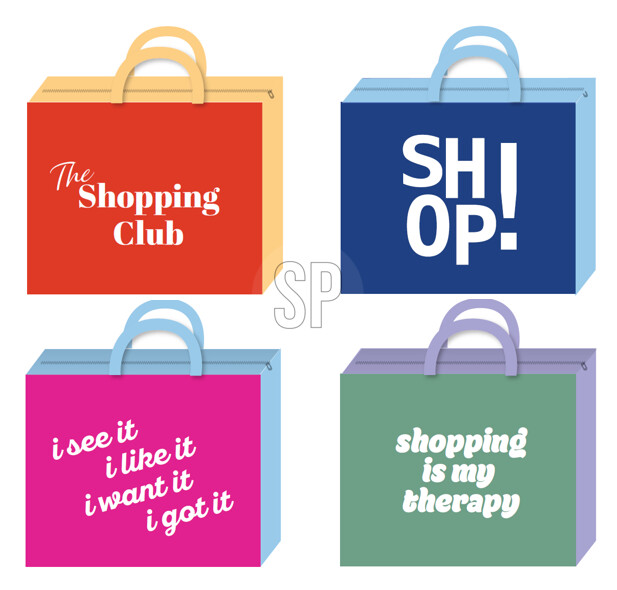 Boodschappentas 65x54x27 cm met Rits - assorti - prijs per stuk