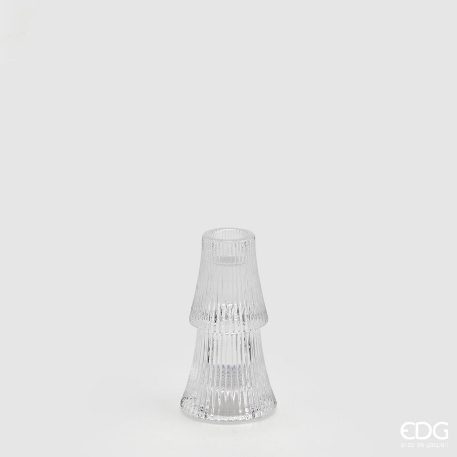 EDG Kandelaar Glas 6x12 cm Transparant