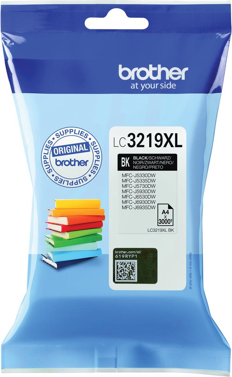 Brother LC3219XLBK XL Inkt Cartridge Zwart