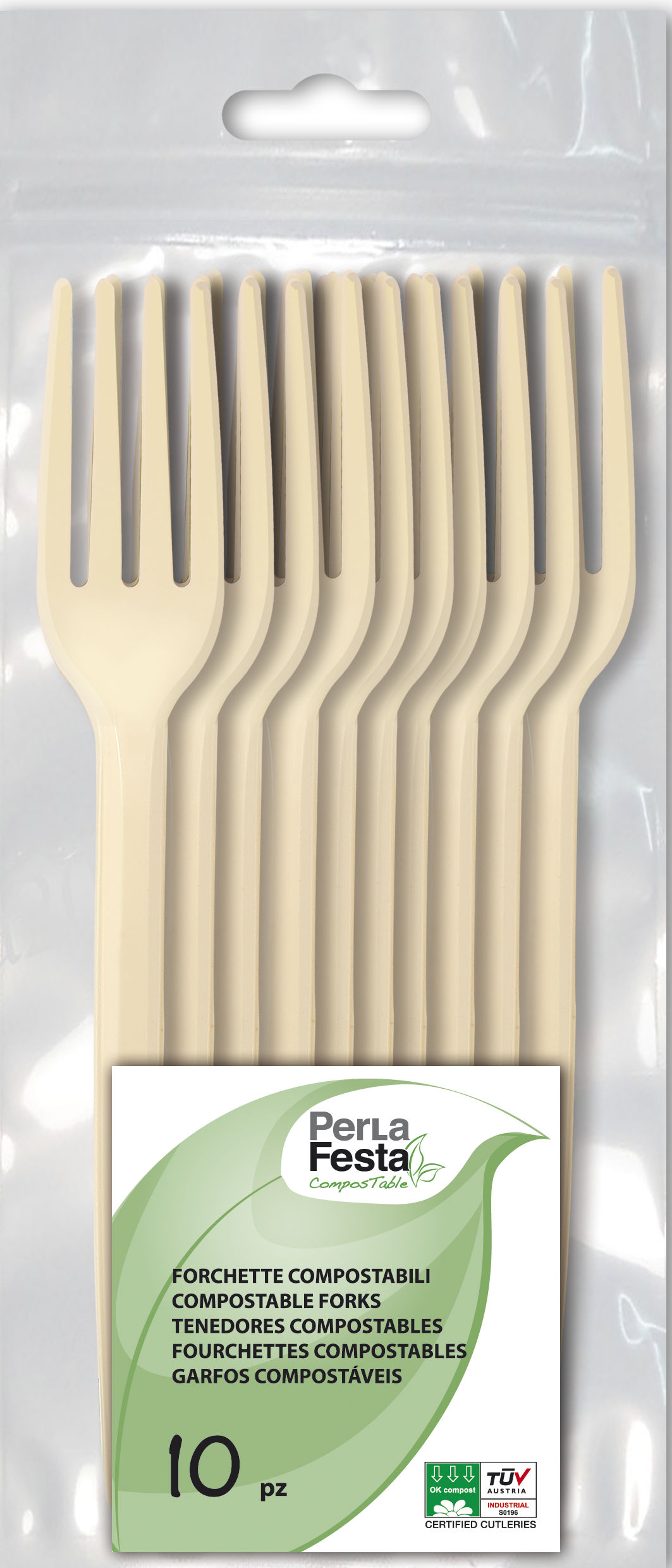 Perla Festa Vork Naturel Composteerbaar 10 stuks