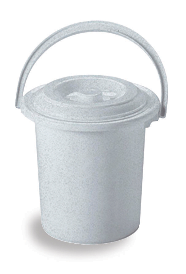 Curver Emmer Lichtgrijs 5l met Deksel - 23.5x23 cm - Toiletemmer