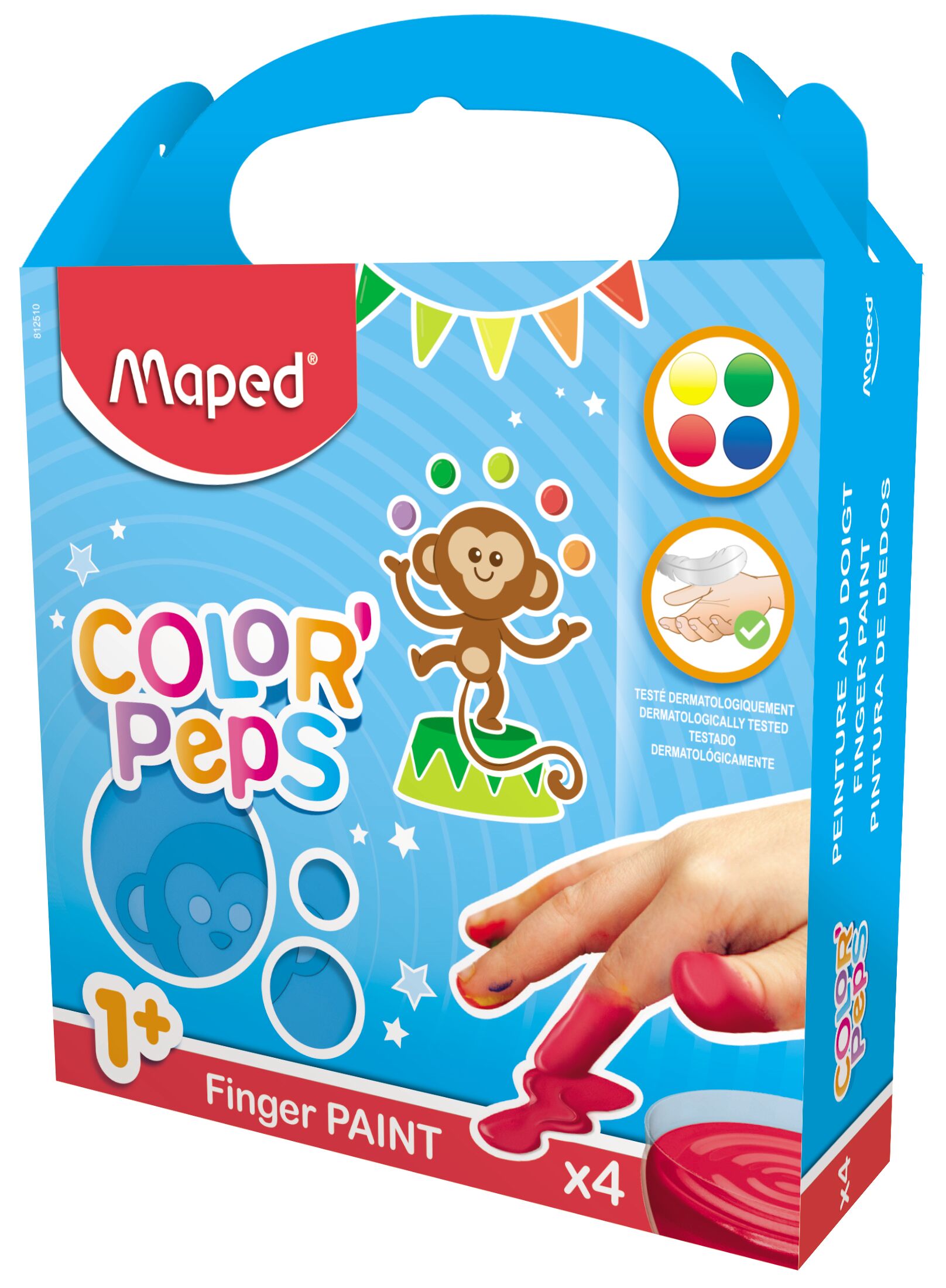 Maped Color Peps Vingerverf 4 stuks 80 g - Early Age