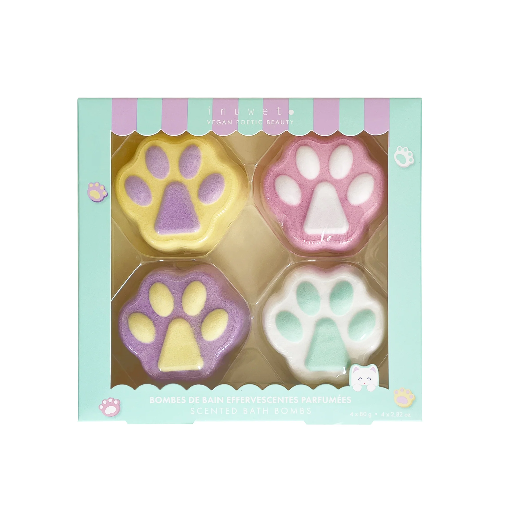 Inuwet Giftset Badbruistablet Cat's Fizzers - 4 stuks