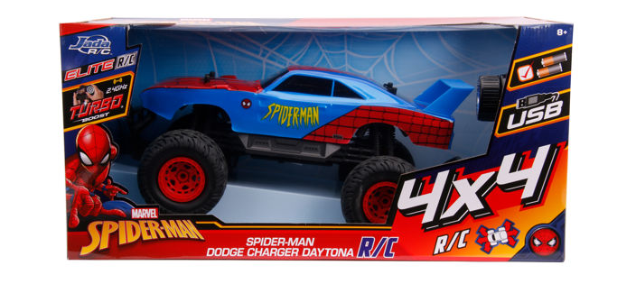 Marvel Spiderman R/C Dodge Scharger  Daytona 4x4, USB laden 6.9 volt