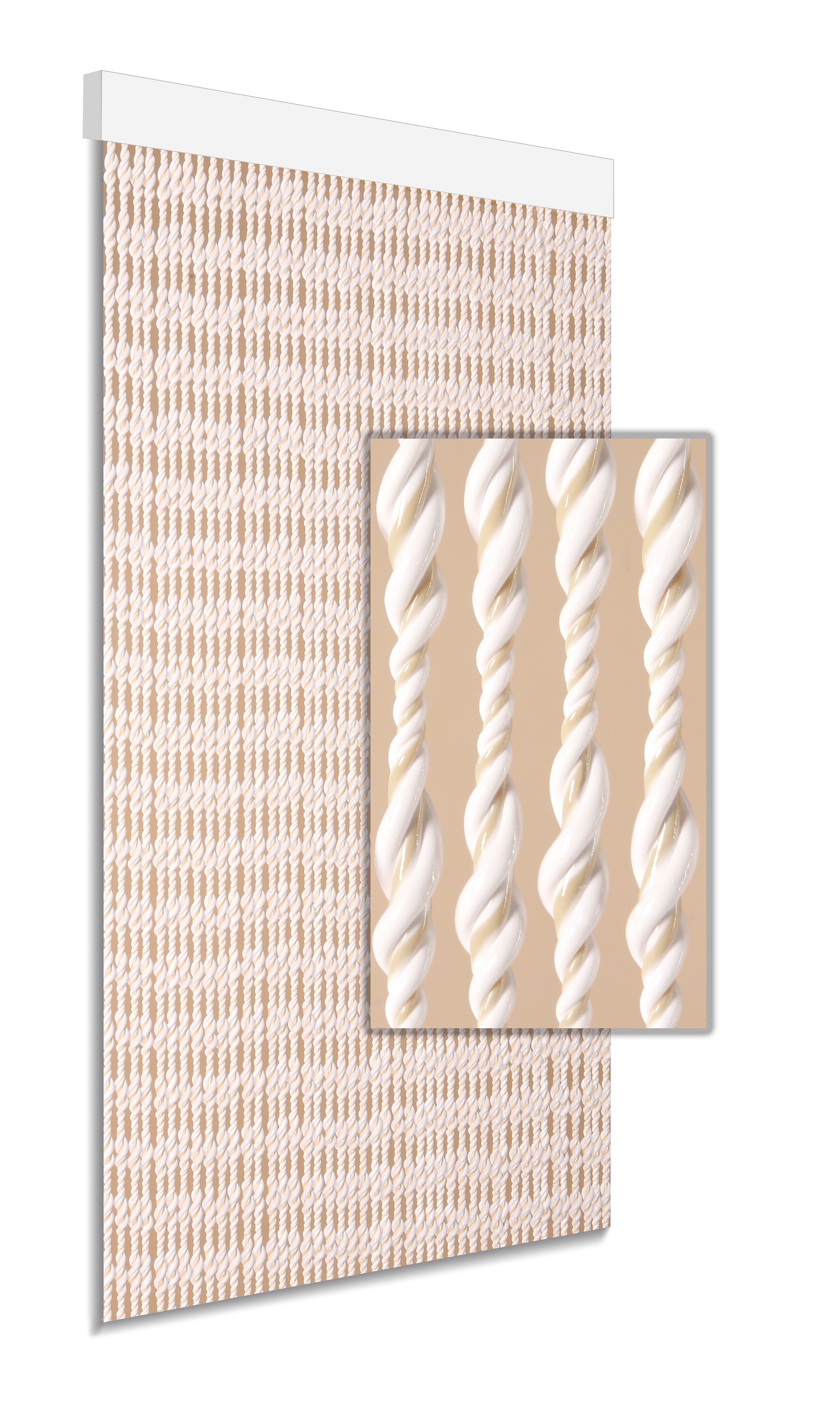 Degor Deurgordijn Ember Wit/Beige 90x210cm