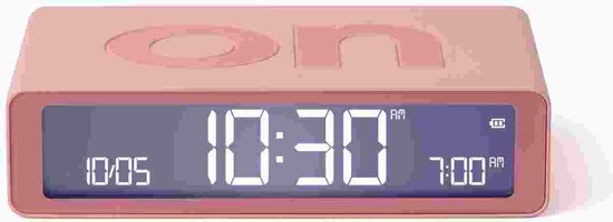 Lexon Alarmklok Flip RCC Classic Pink Rechargeable 
