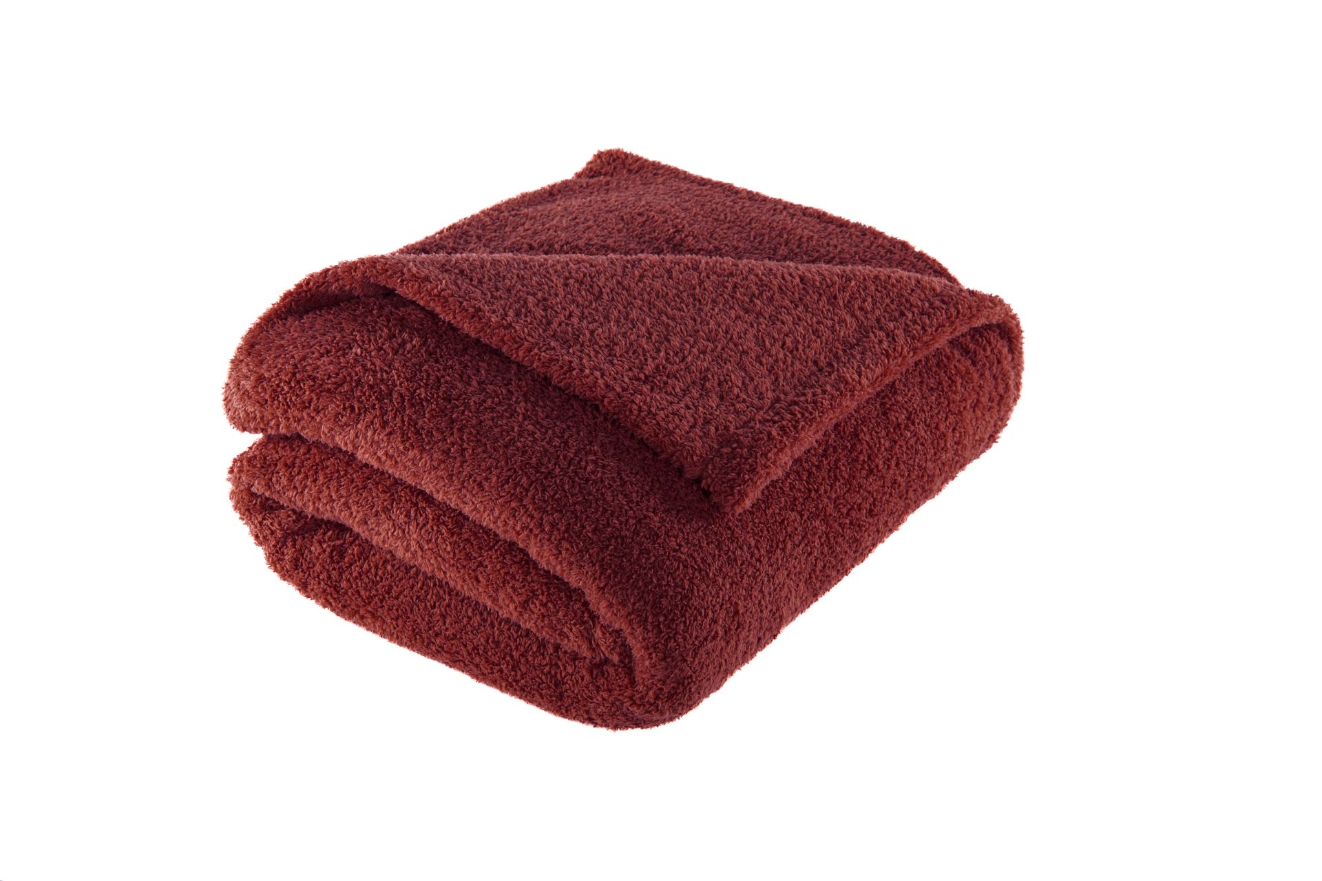 Tiseco Home Studio Plaid Cocoon 200x150 cm Half Fleece Mahogany