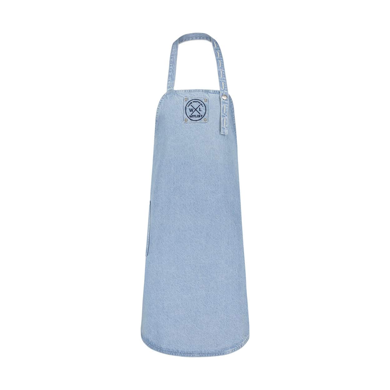 Witloft Keukenschort Light Denim 75x60 cm - Kort - Recycled Jeans